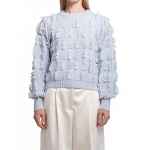 NEW ELEVEN SIX hally crewneck sweater in powder bluse